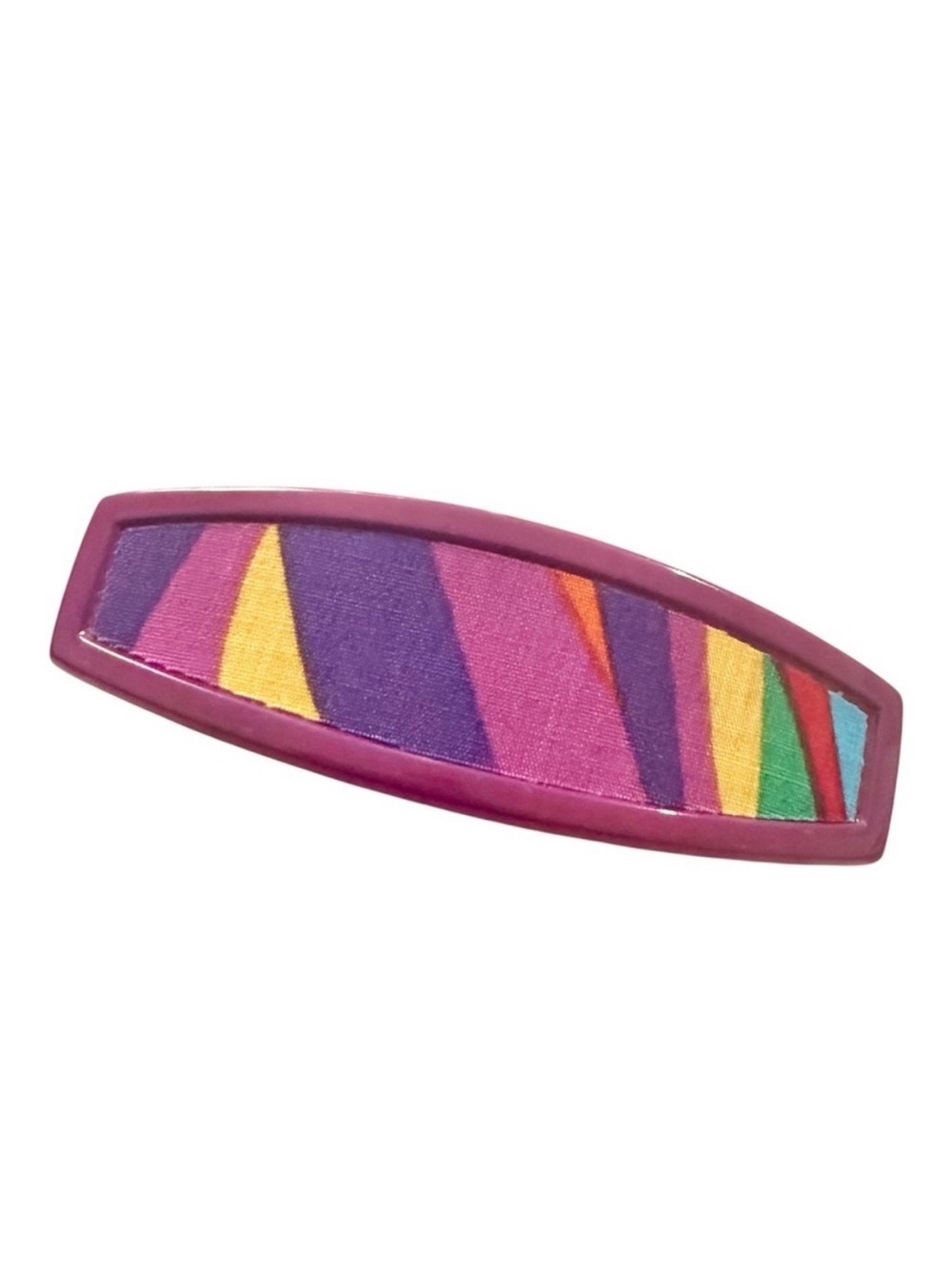 1980’s Vintage Colorful French Hair Clip Bar Barrette, Deadstock/Unworn, 3” Long